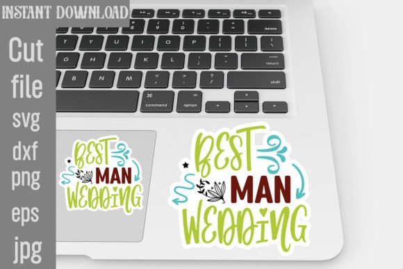 Best Man Wedding SVG Stickers