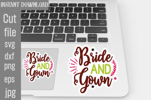 Bride and Gown SVG Stickers