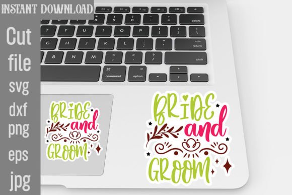 Bride and Groom SVG Stickers