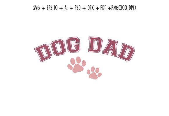 Dog Dad Free SVG Png Design