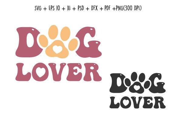 Dog Lover Free SVG Png Design