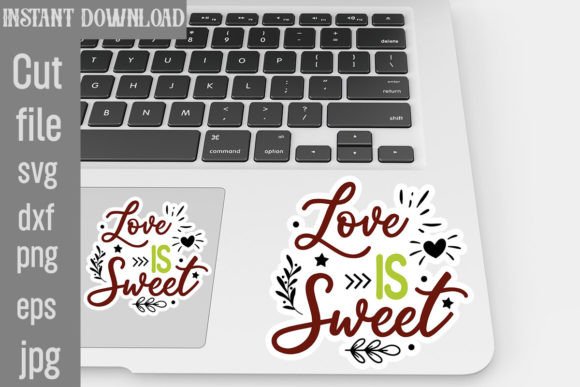Love is Sweet SVG Stickers