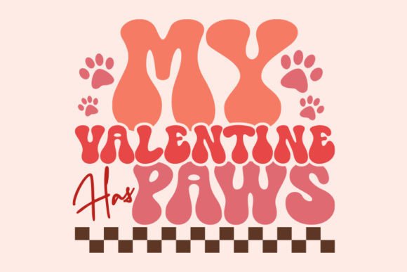 Retro Valentine's Day Svg, Has Paws