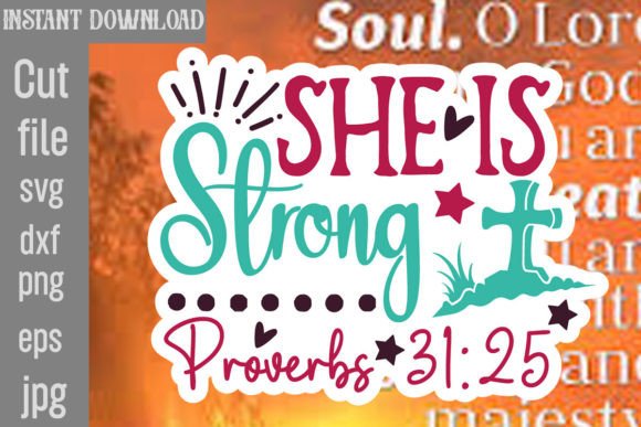She is Strong Proverbs 31 25 SVG Cut Fil