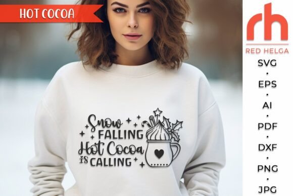 Snow Falling, Hot Cocoa Calling SVG